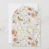 Heilig Doopsel & 1e Verjaardag Waterverf Bloemenme Kaart (Achterkant)