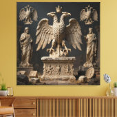 Heilig dubbelkoppig adelaarreliek canvas afdruk (Insitu (Woonkamer))