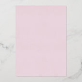 Heilig eerste communiqué florroze elegant goud folie uitnodiging (Achterkant)