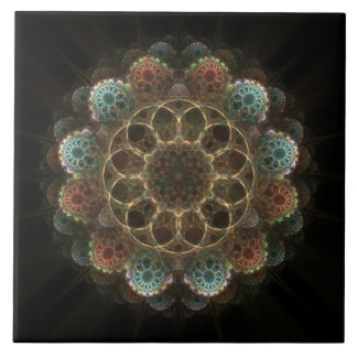 Heilig esoterisch fractaal ornament tegeltje
