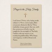 Heilig Gebed Jezus Maria Sint Jozef Heilige Kaart (Achterkant)