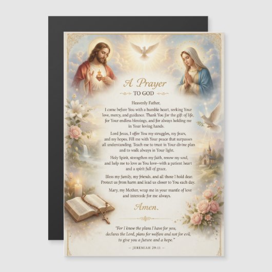 Heilig Gebed tot God Devotionele Kunstwerken (Voorkant / Achterkant)