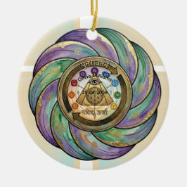 Heilig Geometrie Manifestatie Symbool Keramisch Ornament