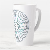 Heilig Geometrie Symbool - Chartres Labyrint 1 Latte Mok (Rechterhoek)