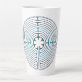 Heilig Geometrie Symbool - Chartres Labyrint 1 Latte Mok (Voorkant)