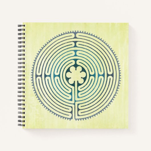 Heilig Geometrie Symbool - Chartres Labyrint 1 Notitieboek (Voorkant)