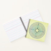 Heilig Geometrie Symbool - Chartres Labyrint 1 Notitieboek (Binnen)