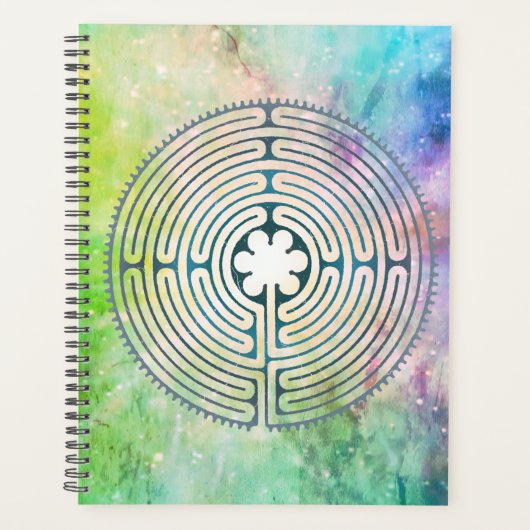 Heilig Geometrie Symbool - Chartres Labyrint 1 Planner (Voorkant)