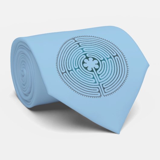 Heilig Geometrie Symbool - Chartres Labyrint 1 Stropdas (Opgerold)