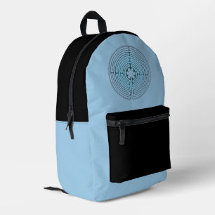 Heilig Geometriesymbool - Chartres Labyrint 1 Bedrukte Rugzak