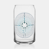 Heilig Geometriesymbool - Chartres Labyrint 1 Blikvorm Glas (Achterkant)