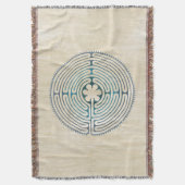 Heilig Geometriesymbool - Chartres Labyrint 1 Deken (Voorkant Verticaal)