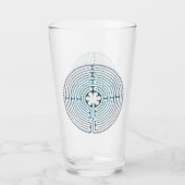 Heilig Geometriesymbool - Chartres Labyrint 1 Glas (Achterkant)