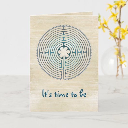 Heilig Geometriesymbool - Chartres Labyrint 1 Kaart (Gele Bloem)