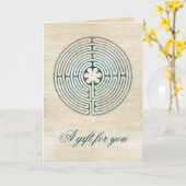 Heilig Geometriesymbool - Chartres Labyrint 1 Kaart (Gele Bloem)