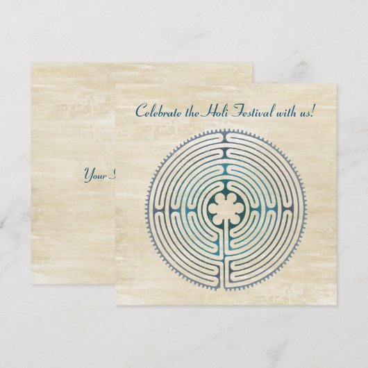 Heilig Geometriesymbool - Chartres Labyrint 1 Kaart (Voorkant / Achterkant)