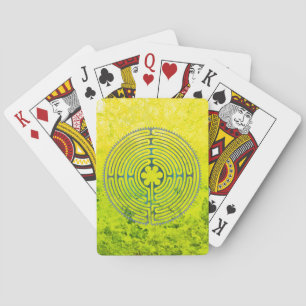 Heilig Geometriesymbool - Chartres Labyrint 1 Pokerkaarten