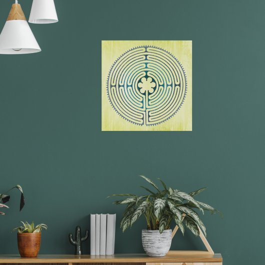 Heilig Geometriesymbool - Chartres Labyrint 1 Poster (Woonkamer 1)