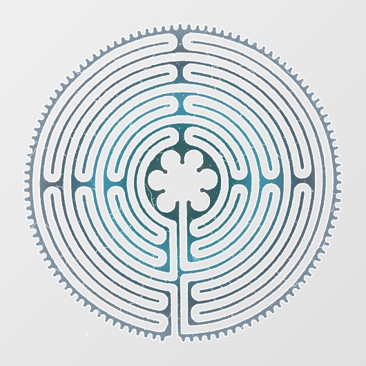 Heilig Geometriesymbool - Chartres Labyrint 1 Raamsticker (Vel)