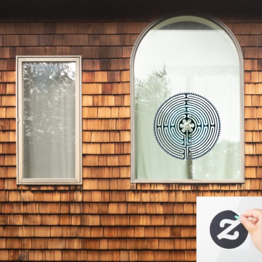 Heilig Geometriesymbool - Chartres Labyrint 1 Raamsticker (Huis Raam)