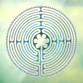 Heilig Geometriesymbool - Chartres Labyrint 1 Raamsticker (Vel 3)