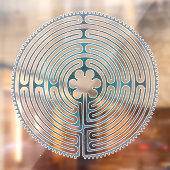 Heilig Geometriesymbool - Chartres Labyrint 1 Raamsticker (Vel 2)