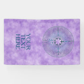 Heilig Geometriesymbool - Chartres Labyrint 1 Spandoek (Horizontaal)