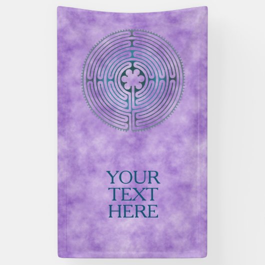 Heilig Geometriesymbool - Chartres Labyrint 1 Spandoek (Verticaal)