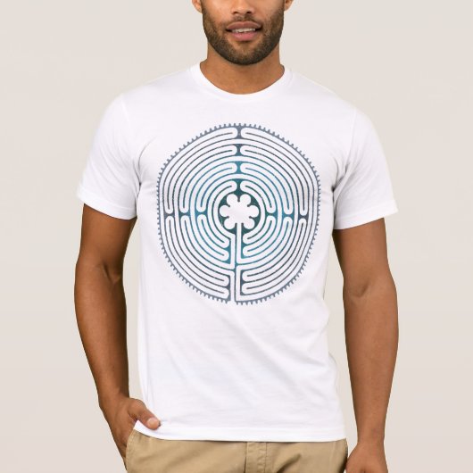 Heilig Geometriesymbool - Chartres Labyrint 1 T-shirt (Voorkant)