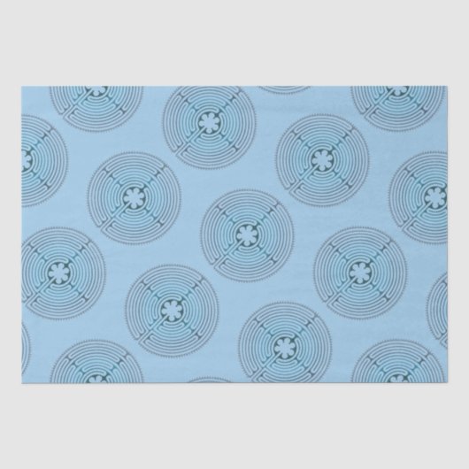Heilig Geometriesymbool - Chartres Labyrint 1 Tissuepapier (Voorkant)