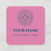 Heilig Geometriesymbool - Chartres Labyrint 1 Vierkante Visitekaartje (Achterkant)