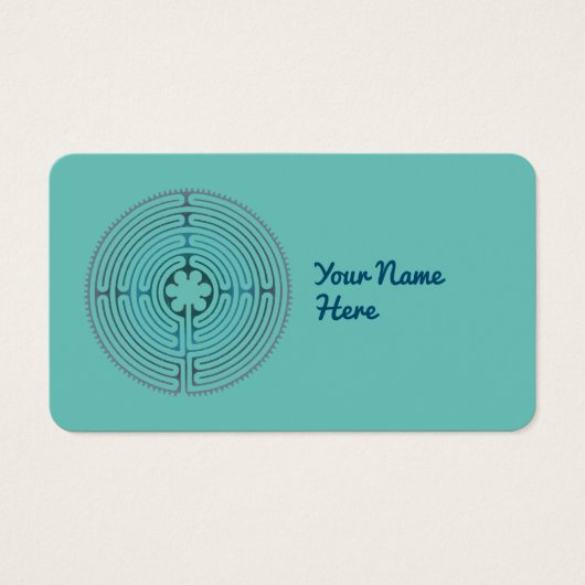 Heilig Geometriesymbool - Chartres Labyrint 1 Visitekaartje (Voorkant)