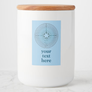 Heilig Geometriesymbool - Chartres Labyrint 1 Voedselcontainer Etiket