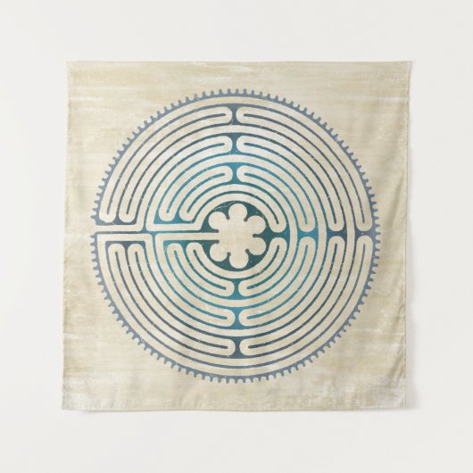 Heilig Geometriesymbool - Chartres Labyrint 1 Wandkleed (Voorkant (horizontaal))