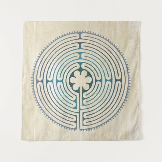 Heilig Geometriesymbool - Chartres Labyrint 1 Wandkleed (Voorkant)