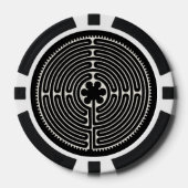 Heilig Geometriesymbool - Chartres Labyrint 2 Poker Chips (Voorkant)