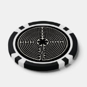 Heilig Geometriesymbool - Chartres Labyrint 2 Poker Chips (Enkel)
