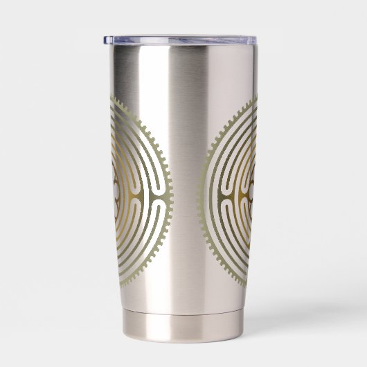 Heilig Geometriesymbool - Chartres Labyrint 4 Geïsoleerde Drinkbeker (Rechts)