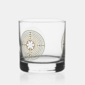 Heilig Geometriesymbool - Chartres Labyrint 4 Whisky Glas (Voorkant)