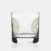 Heilig Geometriesymbool - Chartres Labyrint 4 Whisky Glas (Rechts)