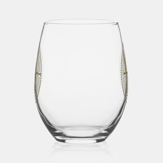 Heilig Geometriesymbool - Chartres Labyrint 4 Wijnglas Zonder Voet (Links)