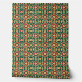 Heilig Geometrisch Bloemmotief Mandala Ontwerp Pat Behang