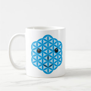 Heilig gezicht - Arcturiaans, 01 Blauw. Koffiemok