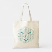 Heilig gezicht - Arcturian 02, Zee Green-Tr. Tote Bag (Achterkant)