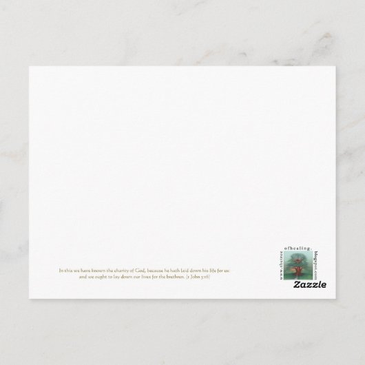 Heilig Gezicht Briefkaart (Achterkant)