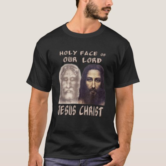 Heilig Gezicht Onze Heer Jezus Christus Lijkwade T T-shirt (Voorkant)