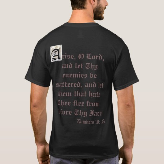 Heilig gezicht van Jesus Chaplet T Shirt (Achterkant)