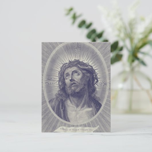 Heilig gezicht van Jezus Briefkaart (Staand voorkant)