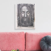 Heilig gezicht van Jezus Canvas Afdruk (Insitu (Woonkamer))
