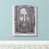 Heilig gezicht van Jezus Canvas Afdruk (Insitu (Houten vloer))